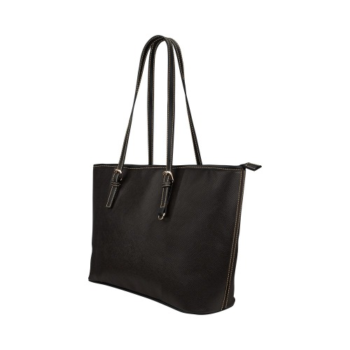 Black Leather Tote Bag/Small (Model 1651)