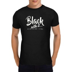 BWI: Unisex T-Shirt w/ White Font All Over Print T-Shirt for Men (USA Size) (Model T40)
