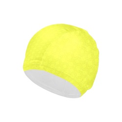 Brite Yellow Diamond Squares Swim Cap