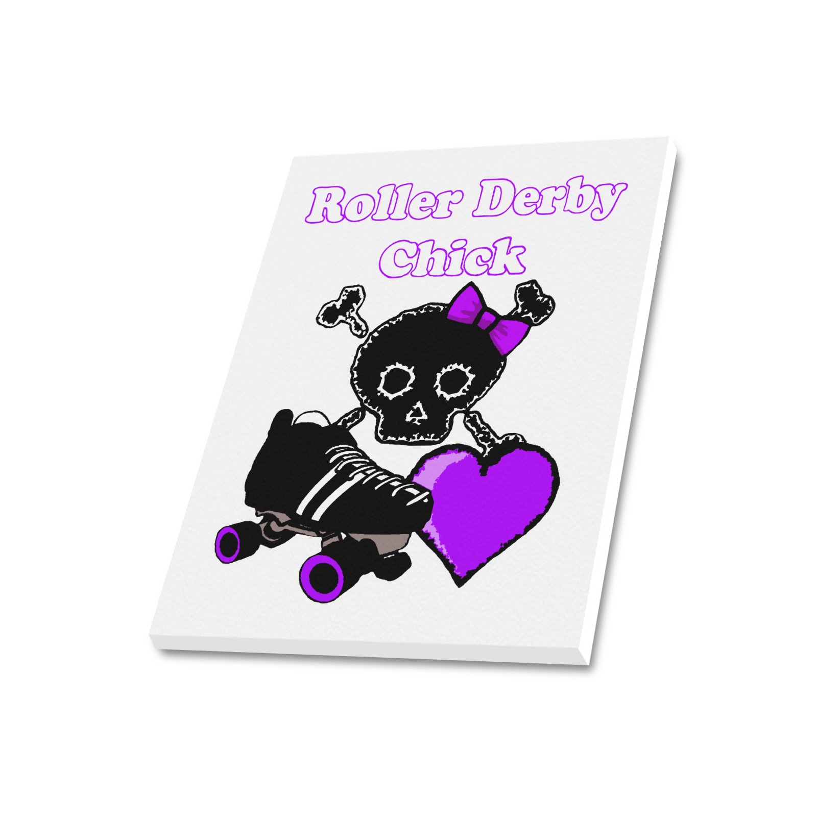 Roller Derby Chick (Purple) Frame Canvas Print 20"x24"