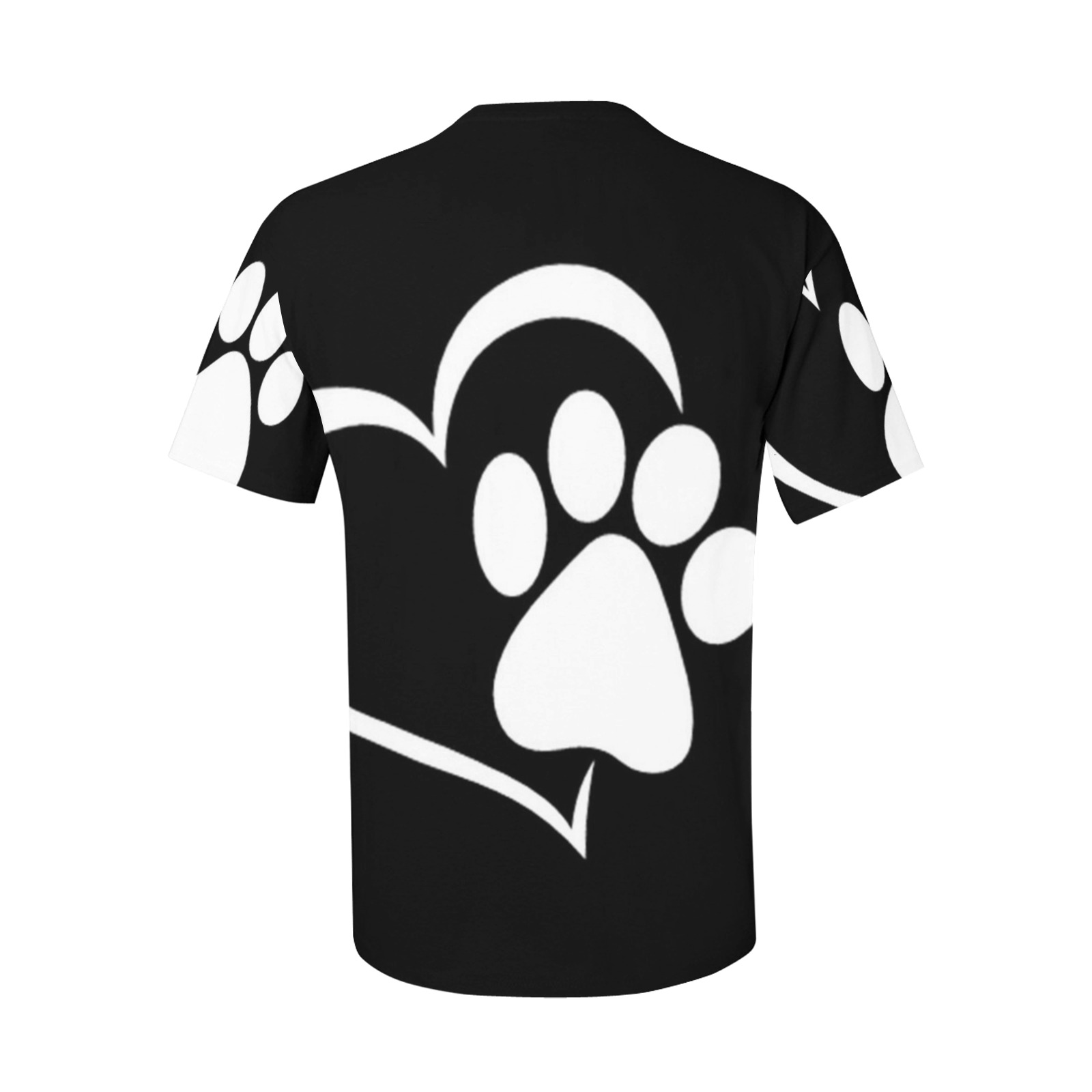 Puppy Paws Black by Fetishworld Men's All Over Print T-Shirt with Chest Pocket (Model T56)