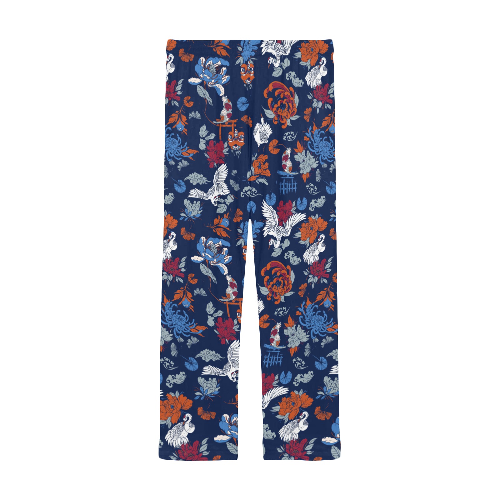 Florid dark asian nature Men's Pajama Trousers