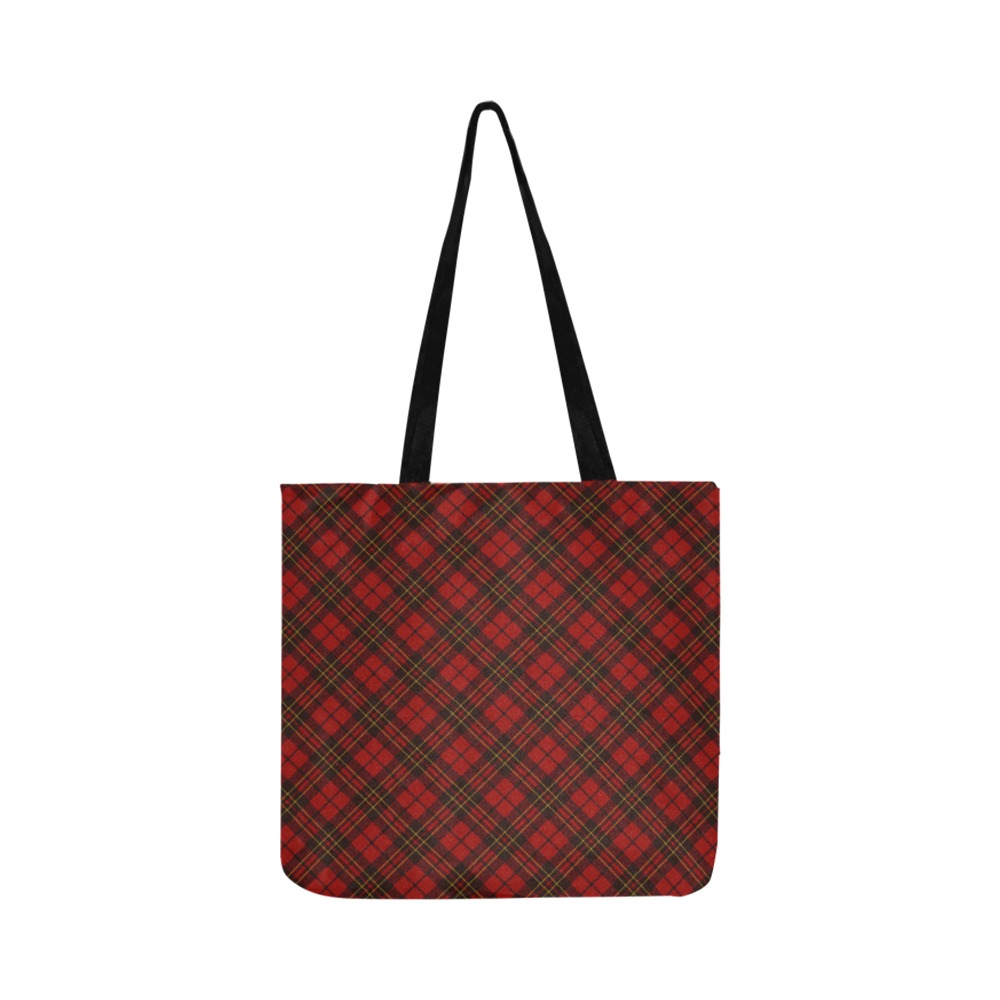 Red tartan plaid winter Christmas pattern holidays Reusable Shopping Bag Model 1660 (Two sides)