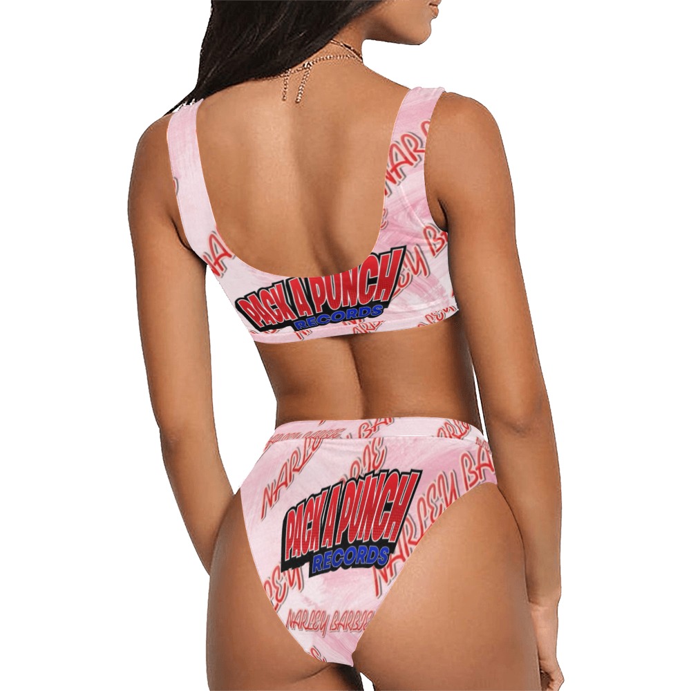 Narley Barbie P.A.P Baddie Sport Top & High-Waisted Bikini Swimsuit (Model S07)