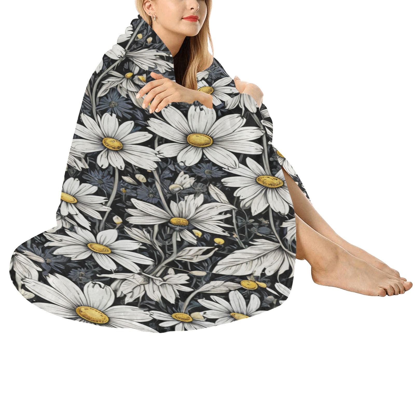 Fabulous Florals 12 Circular Ultra-Soft Micro Fleece Blanket 47"