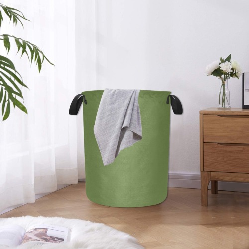 color dark olive green Laundry Bag (Large)