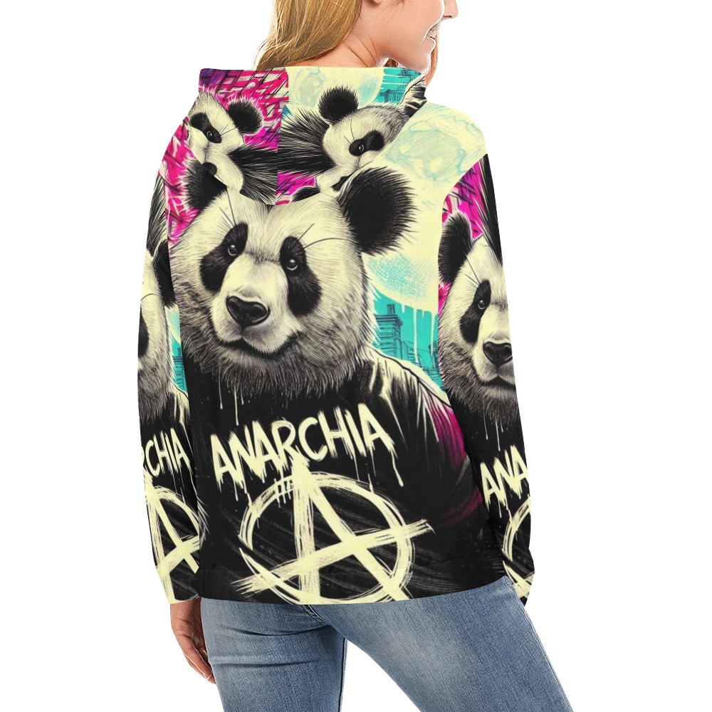 Anarchia d'Italia 2 All Over Print Hoodie for Women (USA Size) (Model H13)