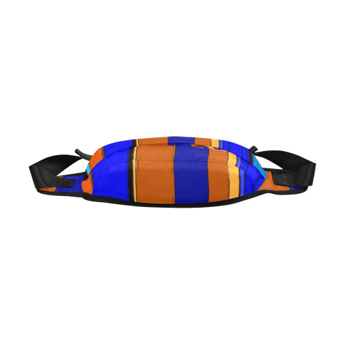 Abstract Blue And Orange 930 Fanny Pack/Large (Model 1676)