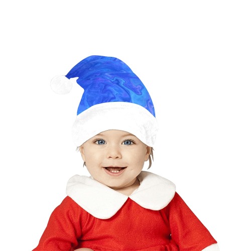blue swirl santa hat Santa Hat