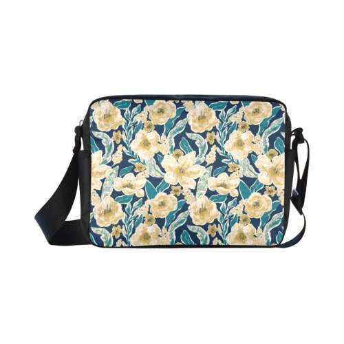 Painted Flowers Classic Cross-body Nylon Bags (Model 1632)