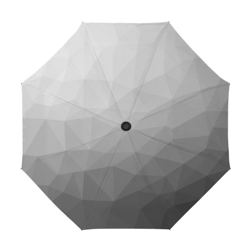 Grey Gradient Geometric Mesh Pattern Anti-UV Auto-Foldable Umbrella (U09)