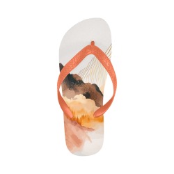 Mountains colorful shapes MM Flip Flops for Men/Women (Model 040)