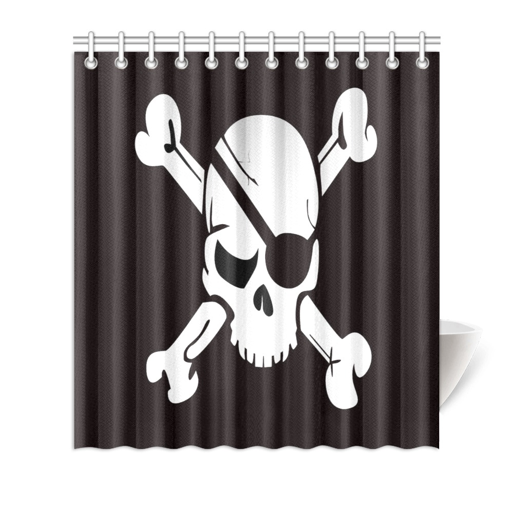 Skull N Bones Shower Curtain 66"x72"