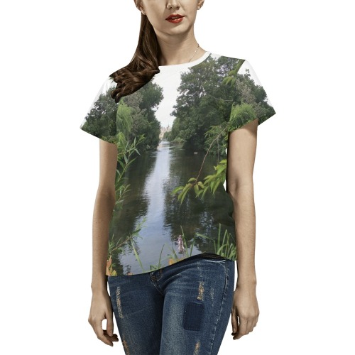 St James Park London All Over Print T-Shirt for Women (USA Size) (Model T40)
