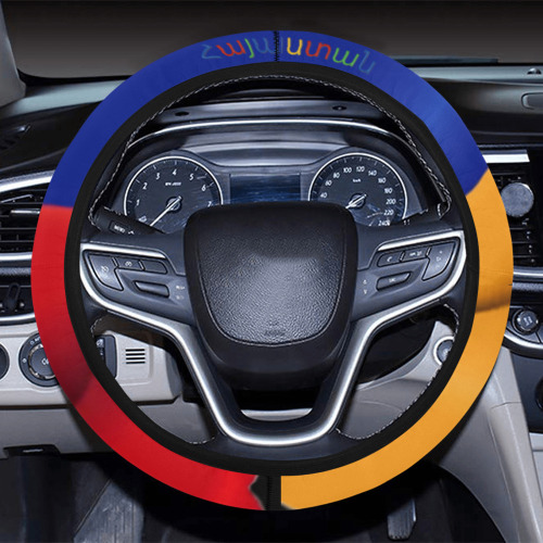 Armenia Հայաստան Steering Wheel Cover with Elastic Edge