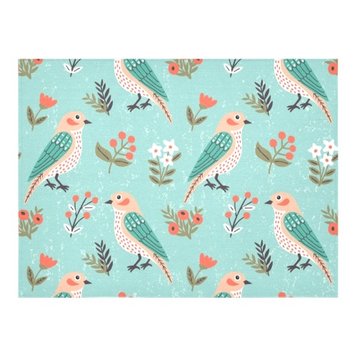 Birds 3 Cotton Linen Tablecloth 52"x 70"