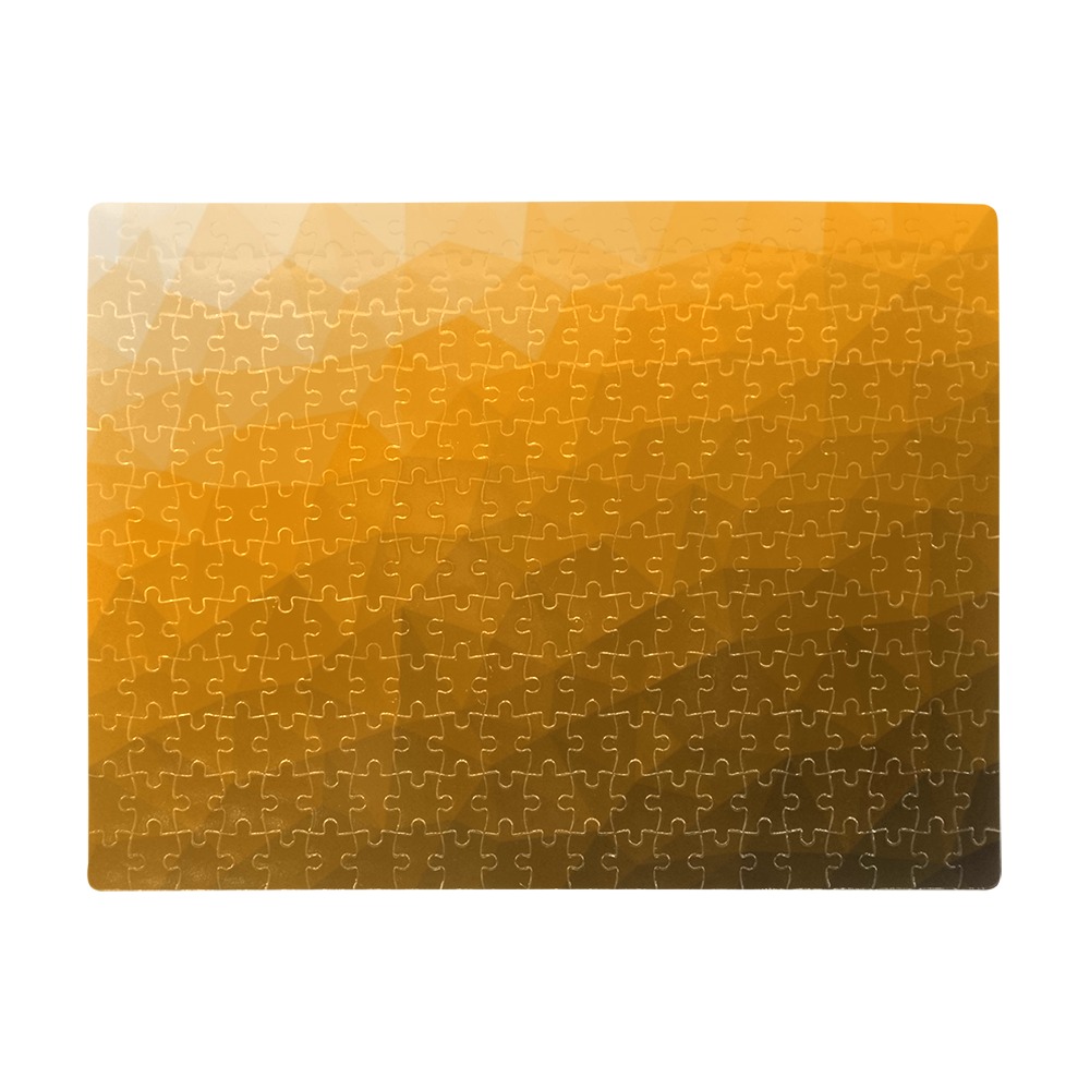 Orange gradient geometric mesh pattern A3 Size Jigsaw Puzzle (Set of 252 Pieces)