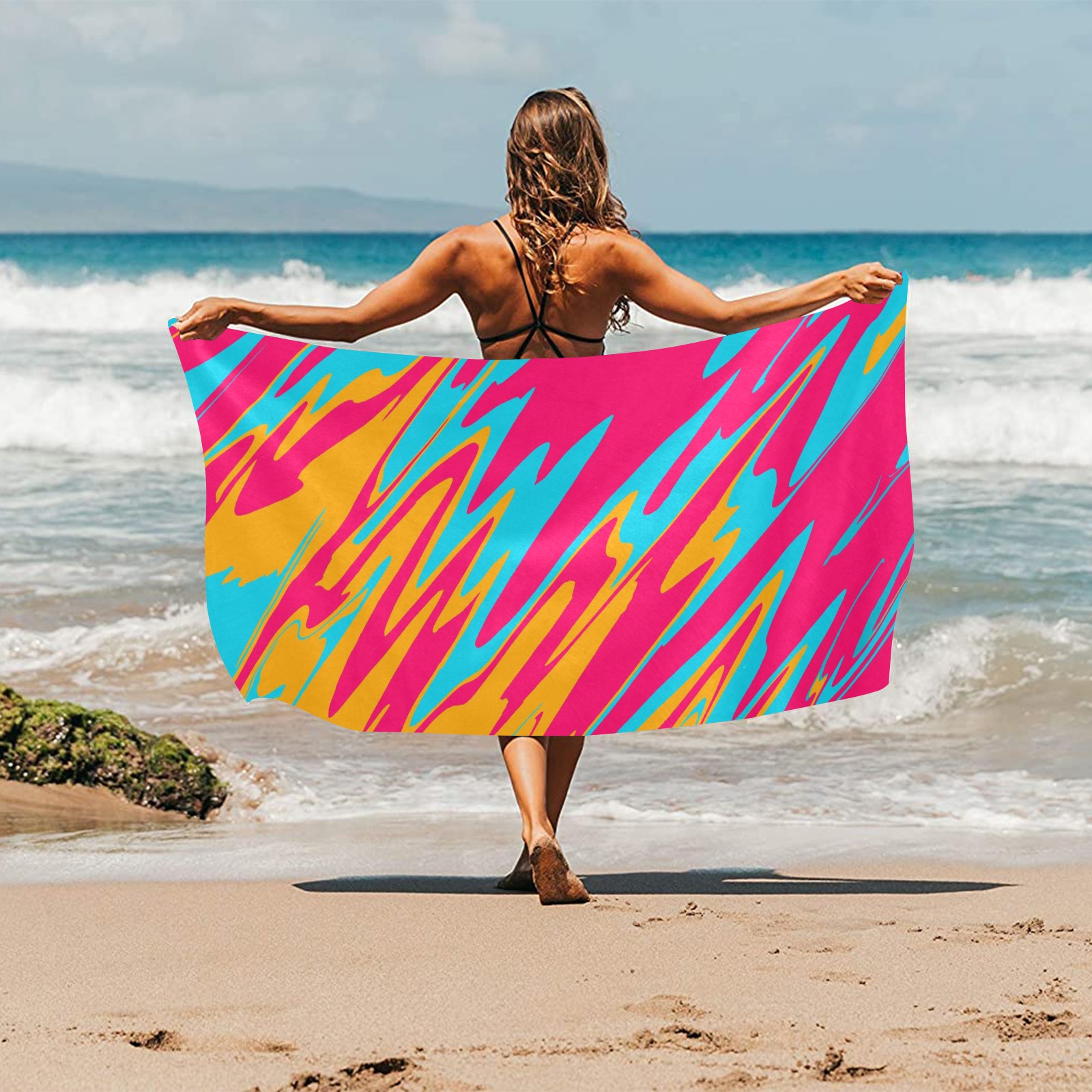 Spray Paint Sorbet Beach Towel 30"x 60"