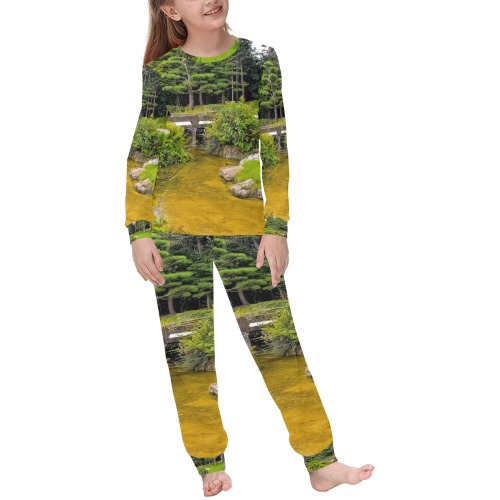 Japanese garden Kids' All Over Print Pajama Set