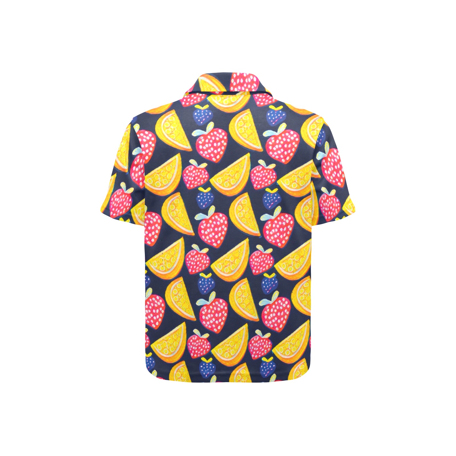 Fruit mix pattern Little Girls' All Over Print Polo Shirt (Model T55)