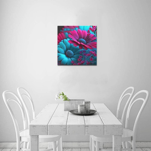 April Showers bring May Flowers Upgraded Canvas Print 16"x16"