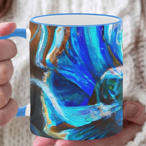 Painted Pisces Custom Edge Color Mug (11oz)