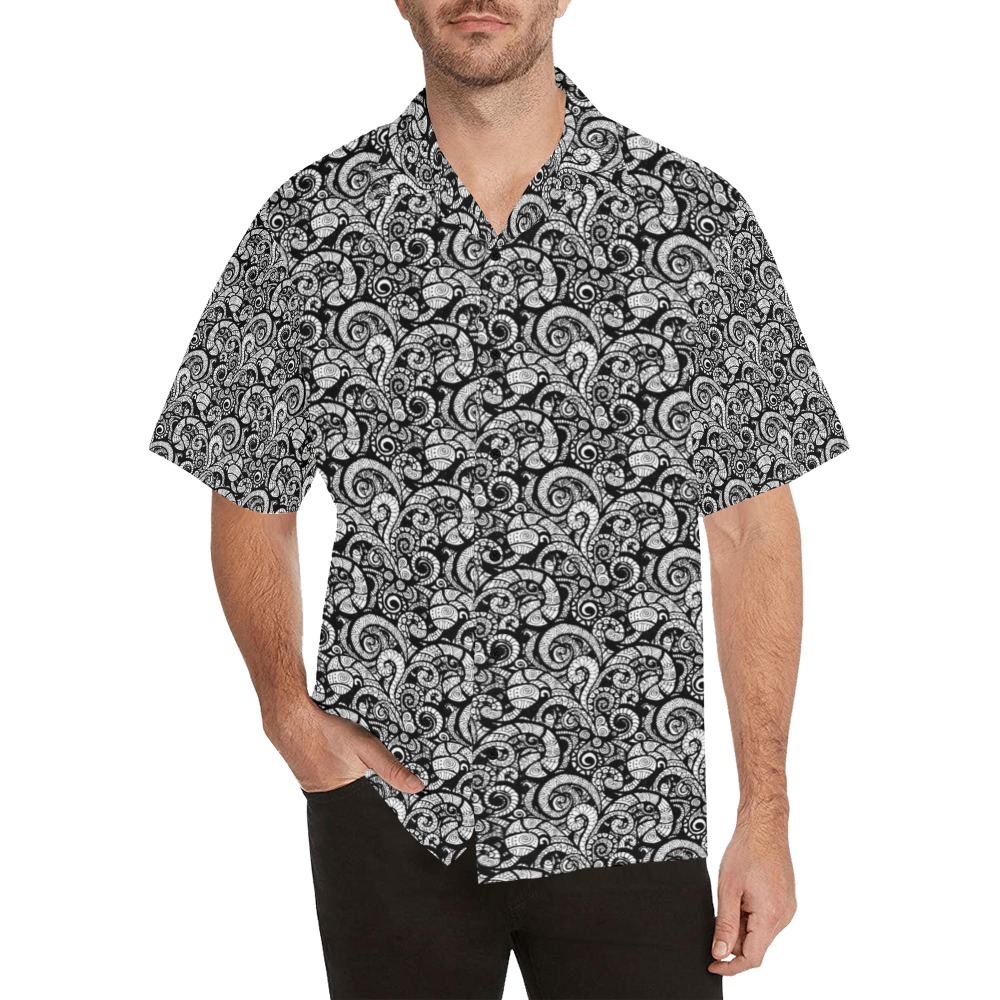 Let Your Spirit Wander Black Hawaiian Shirt (Model T58)