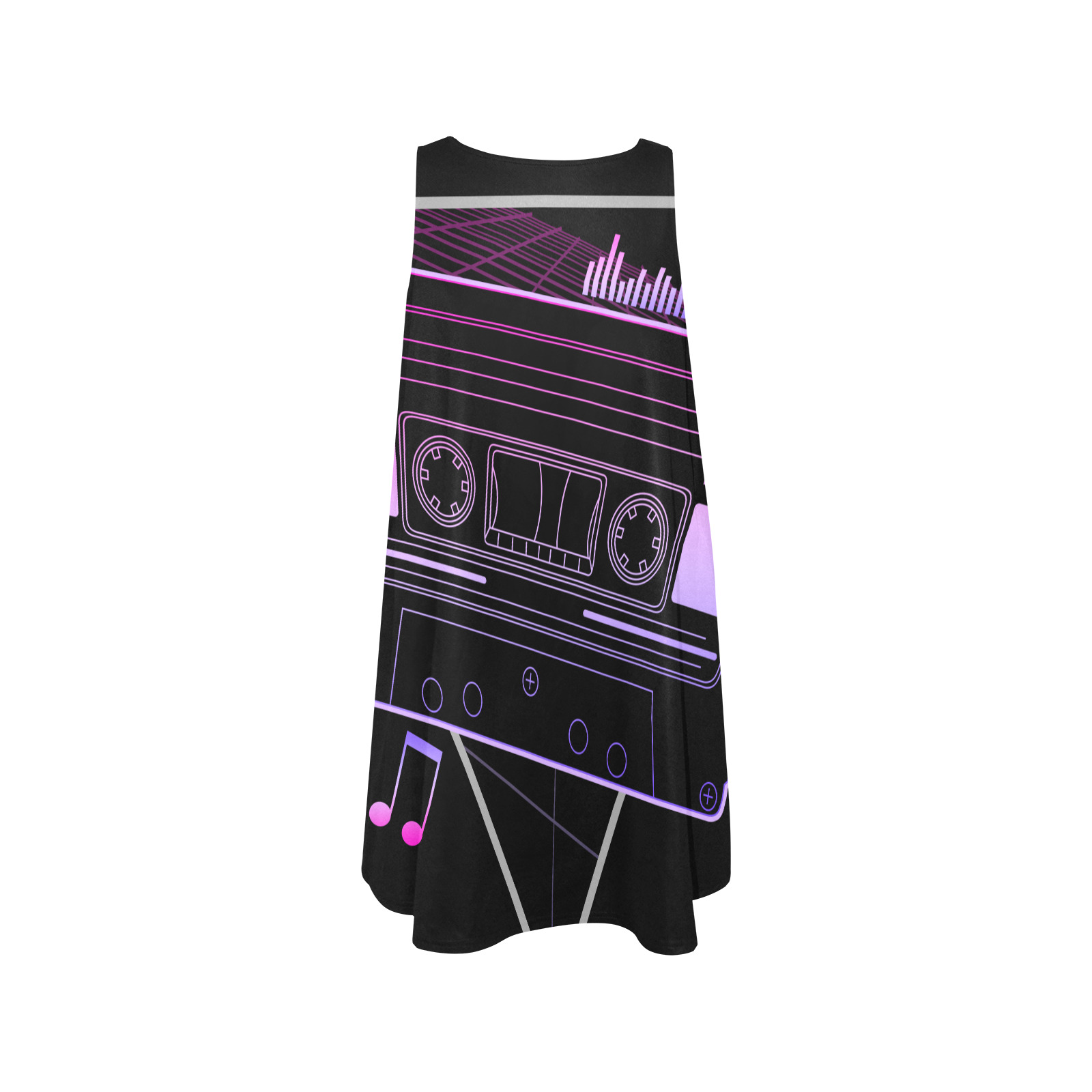 Retro Mix Sleeveless A-Line Pocket Dress (Model D57)
