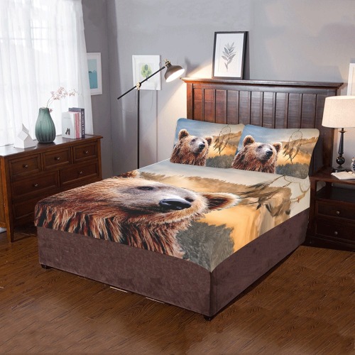 Brown Bear and Dream Catcher 3-Piece Bedding Set