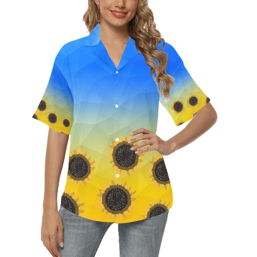 Ukraine yellow blue geometric mesh pattern Sunflowers