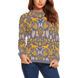 Western ornaments -01 All Over Print Crewneck Sweatshirt for Women (Model H18)