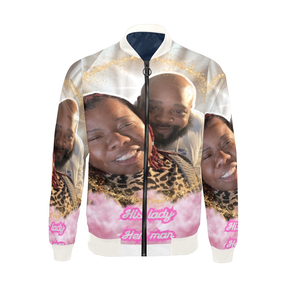 His lady Her man All Over Print Bomber Jacket for Men (Model H19)