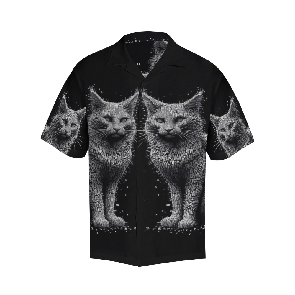 3D cat Hawaiian Shirt (Model T58)