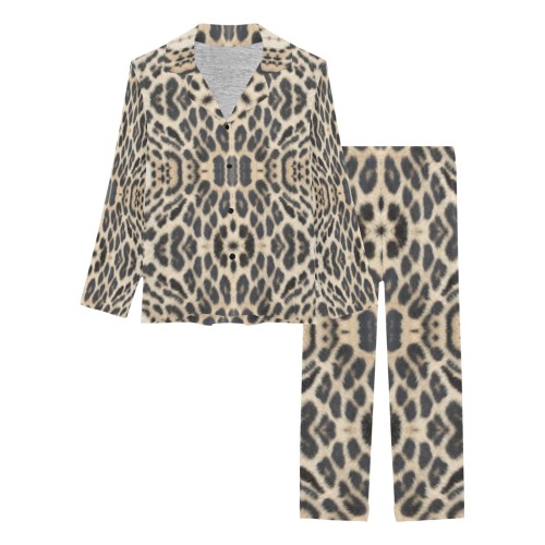 Skin Leopard Women's Long Pajama Set