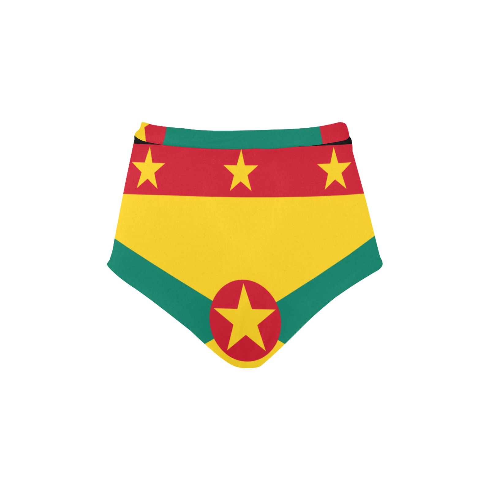 grenada-flag-xl High-Waisted Bikini Bottom (Model S13)