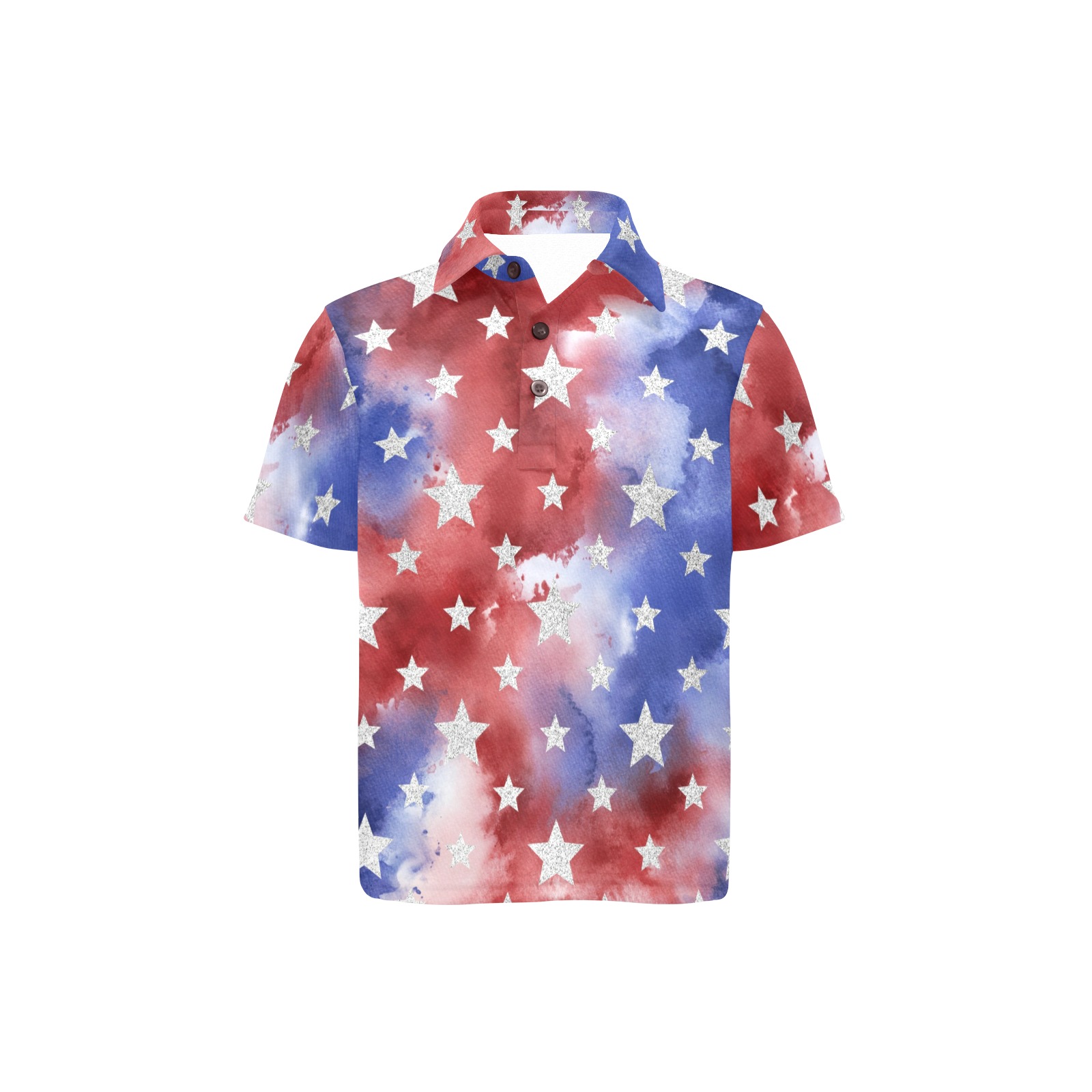 4th of july stars 1 Big Boys' All Over Print Polo Shirt (Model T55)