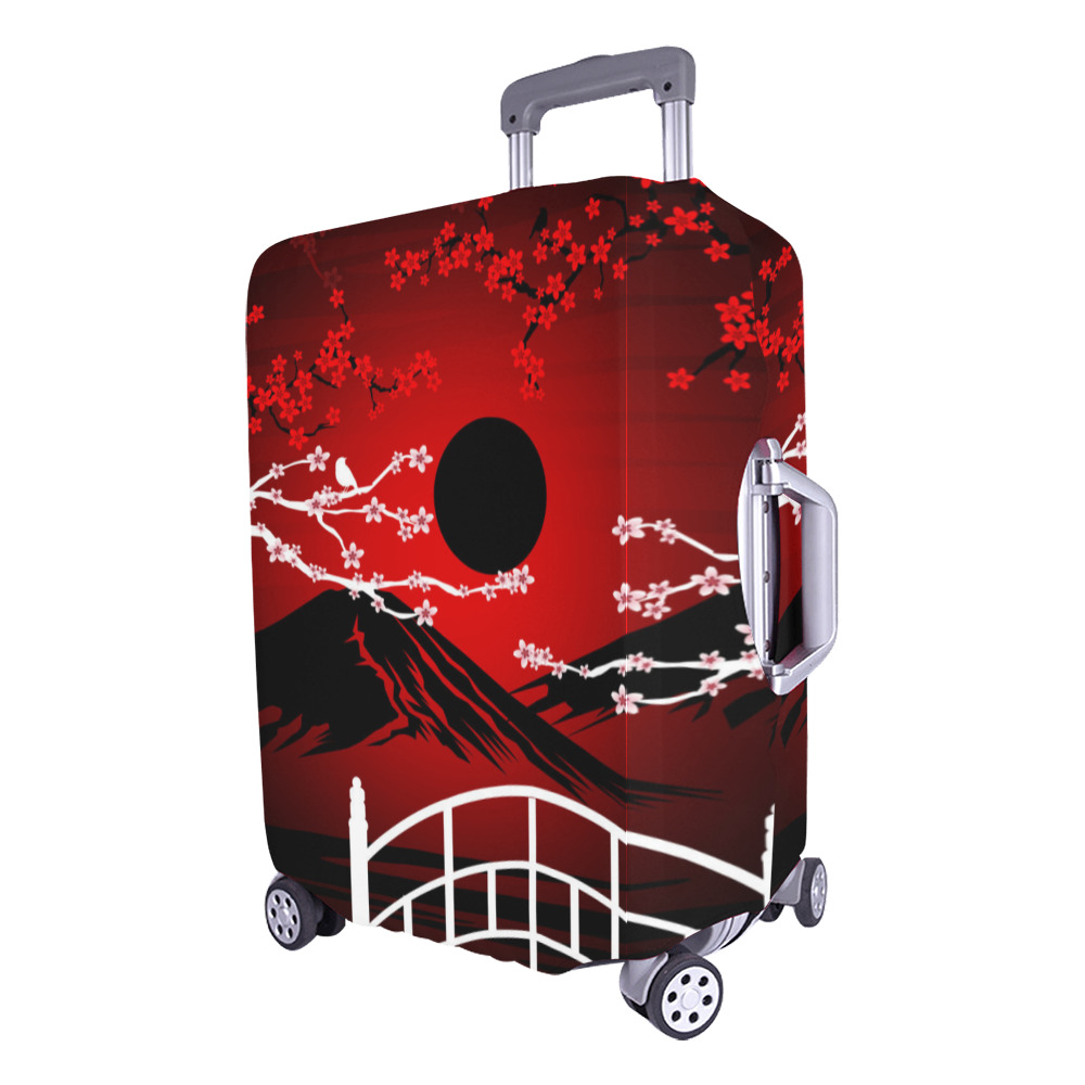 Red Blossom Luggage Cover/Large 26"-28"