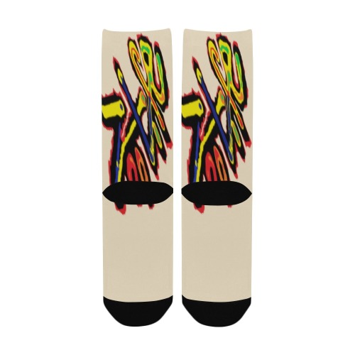 ZL.LOGO.EGGSHELL Women's Custom Socks