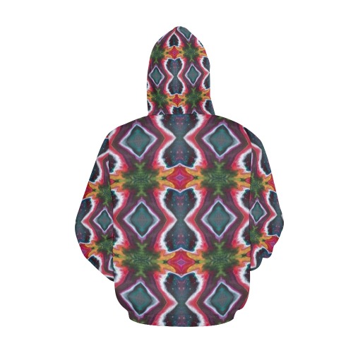 Crazy All Over Print Hoodie for Women (USA Size) (Model H13)