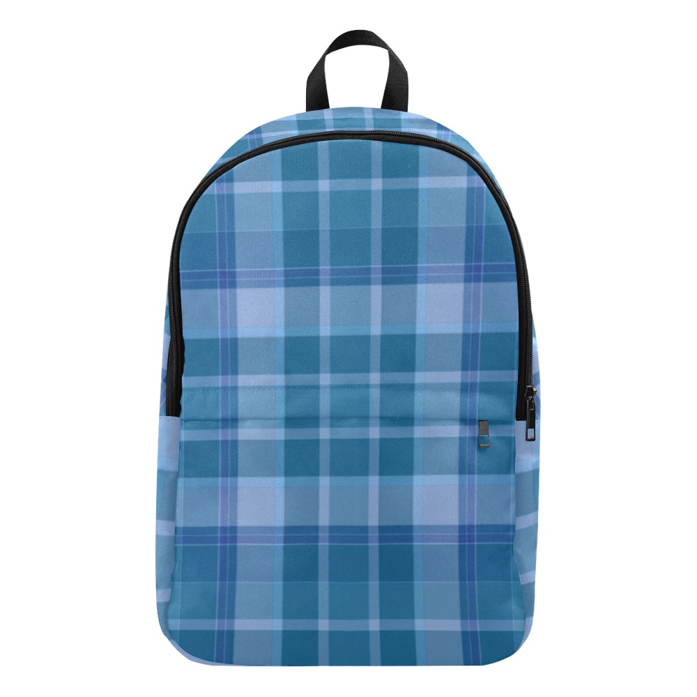 Shades of Blue Plaid Fabric Backpack for Adult (Model 1659)