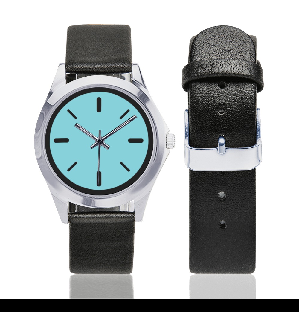 bb u5ur Unisex Silver-Tone Round Leather Watch (Model 216)