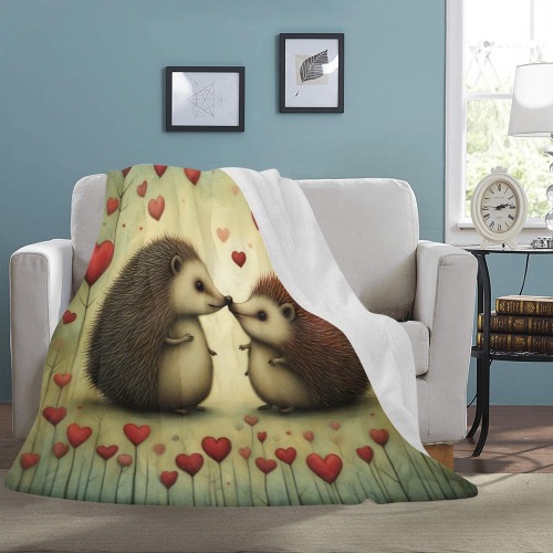 Hedgehog Love 1 Ultra-Soft Micro Fleece Blanket 60"x80"