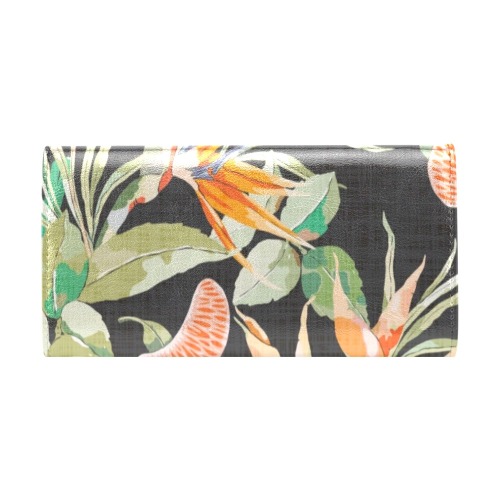 Orange in the palms jungle 20 Women's Flap Wallet (Model 1707)
