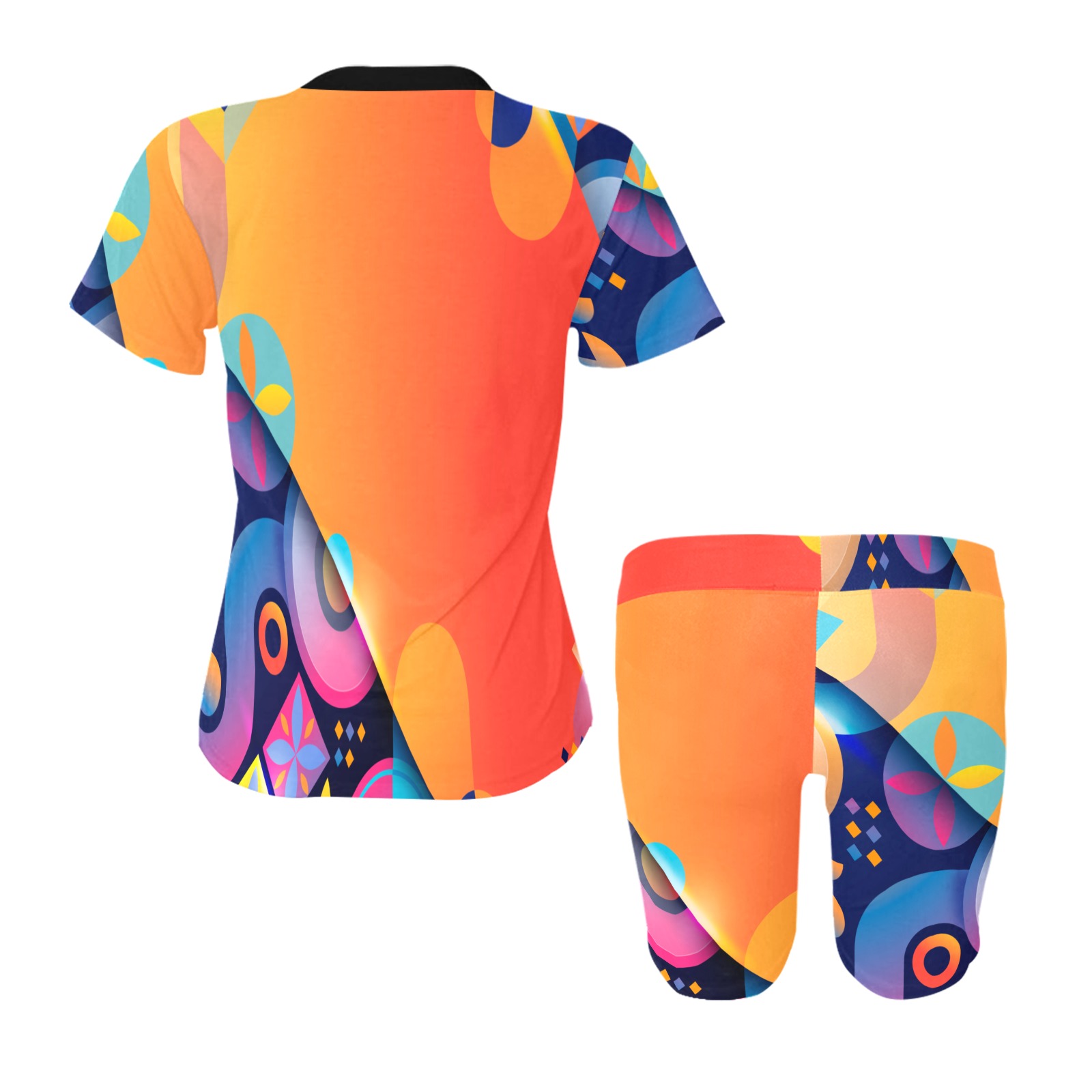 gradient geometric  Collectable Fly Women's Short Yoga Set