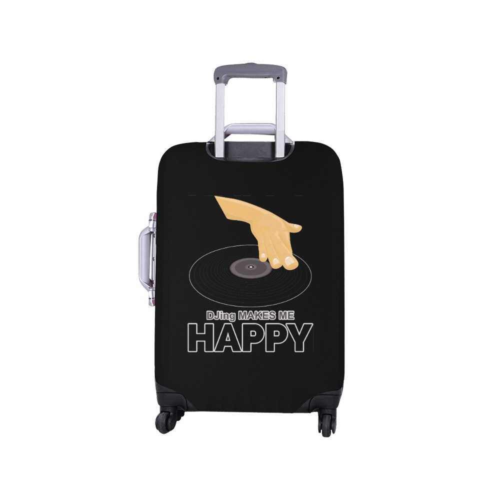 DJing Makes Me Happy Luggage Cover/Small 18"-21"