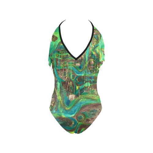 Rebirth Collection Women's Fringe Swimsuit (Model S32)