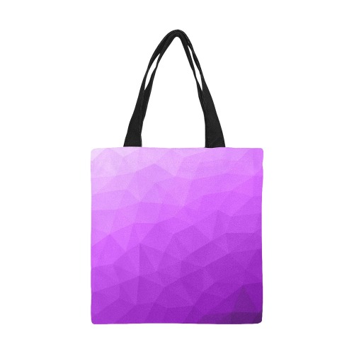 Purple gradient geometric mesh pattern All Over Print Canvas Tote Bag/Small (Model 1697)