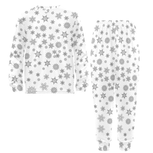 Snowflakes for Christmas Little Boys' Crew Neck Long Pajama Set