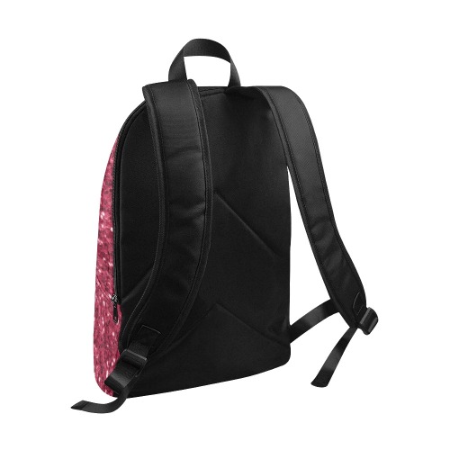 Magenta dark pink red faux sparkles glitter Fabric Backpack for Adult (Model 1659)