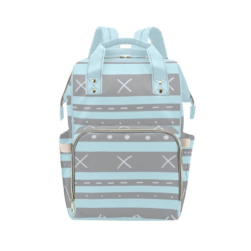 Sweet Stripes Diaper Bag Multi-Function Diaper Backpack/Diaper Bag (Model 1688)